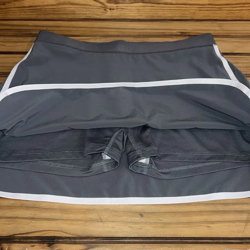Nike Tennis Skirt Skort Womens Size Medium Gray Dri Fit Athletic Activewear - Picture 5 of 9